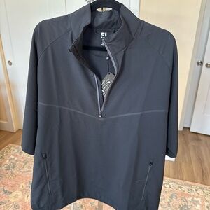 FootJoy Men's Black Lightweight Quarter-Zip Shirt Jacket
